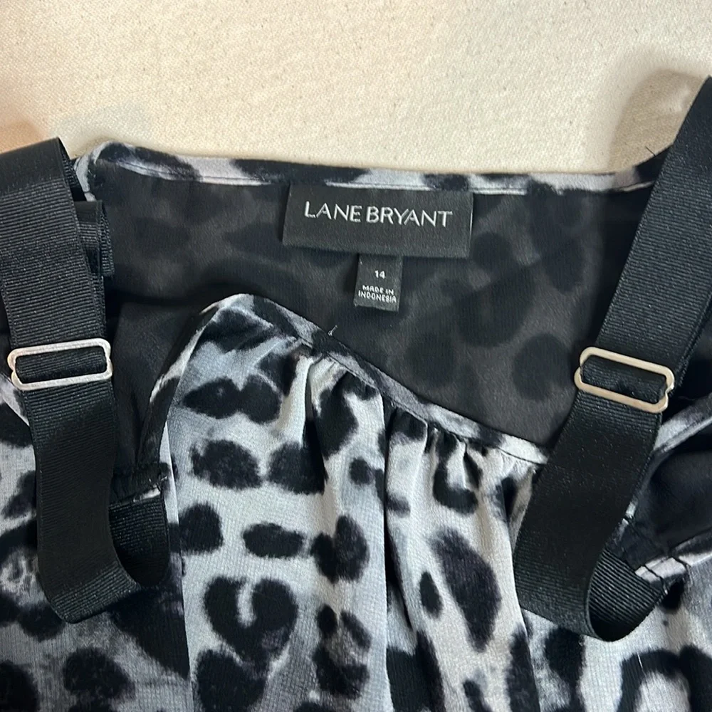 Lane Bryant Leopard Print Cami Top – Size 14 with Lace Trim - Picture 5 of 7